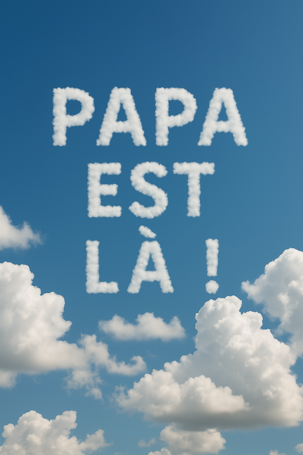 Nuage avec inscription Papa est là